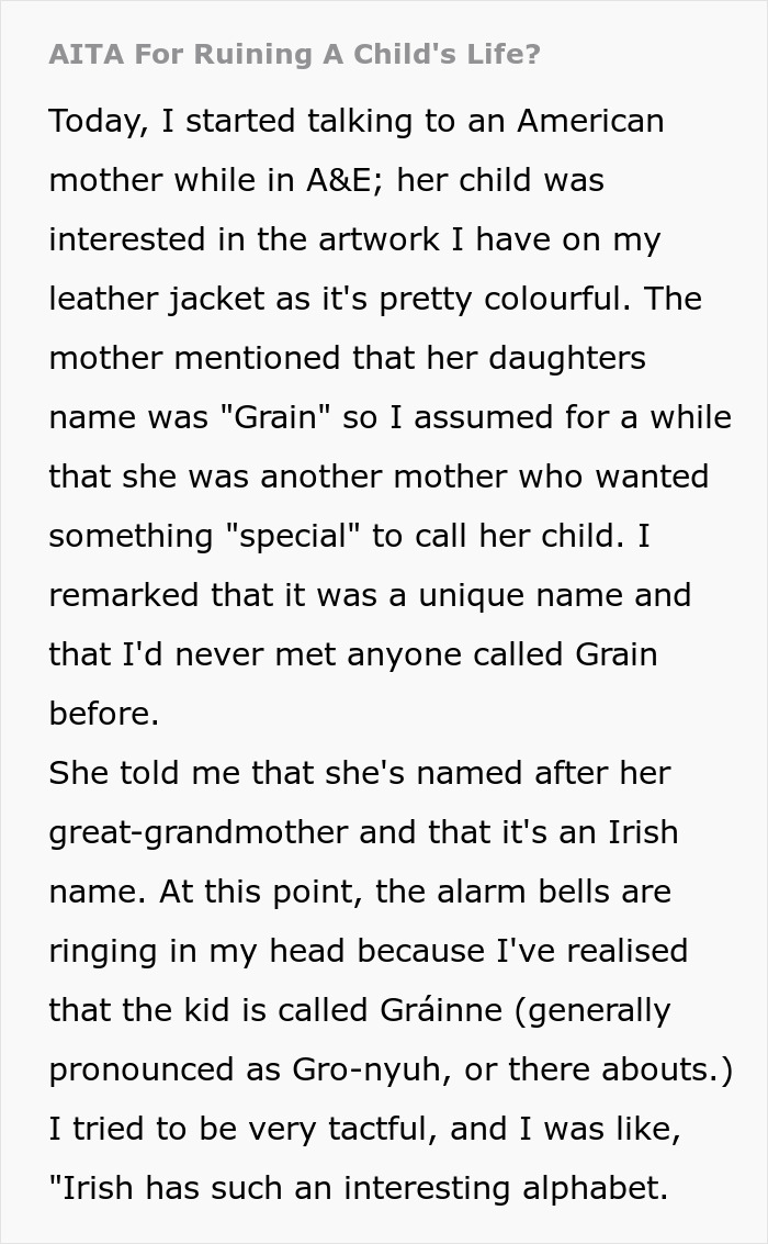 Mom Is Corrected On How To Pronounce Her Daughter's Name, Tells Person They Ruined Her Life Mom Is Corrected On How To Pronounce Her Daughter's Name, Tells Person They Ruined Her Life