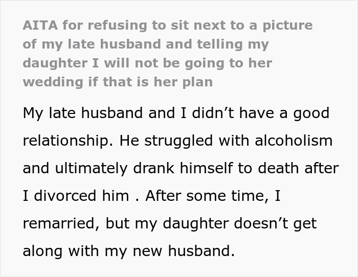Woman Refuses To Sit Next To Late Husband&rsquo;s Portrait, Boycotts Wedding Despite Daughter&rsquo;s Pleas