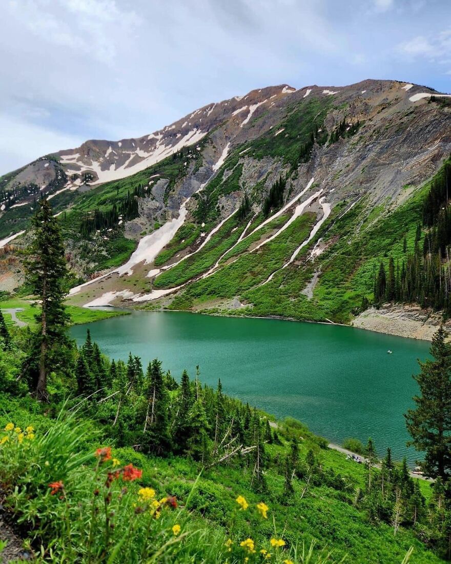 View From My Tent…. Home For The Night On June 26, 2024 Emerald Lake Near Schofield Pass, Colorado. 10,340ft. Above Sea Level
