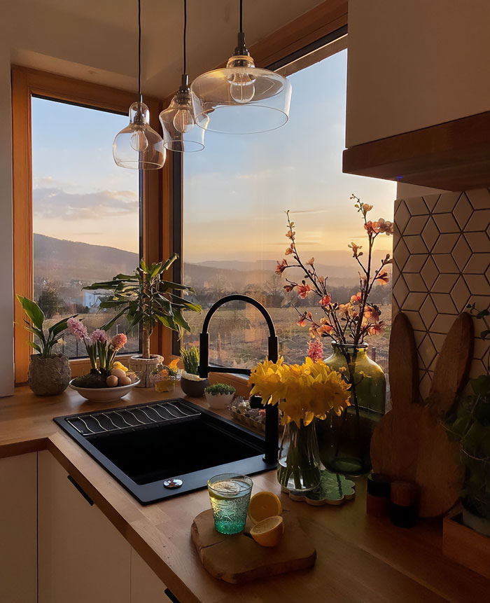Hermosas vistas desde la cocina