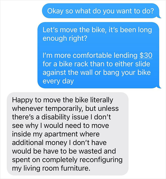 Guy Sick Of Lady's Bike Blocking Hall, Gets It Removed By Property Management As She Won't Listen Guy Sick Of Lady's Bike Blocking Hall, Gets It Removed By Property Management As She Won't Listen