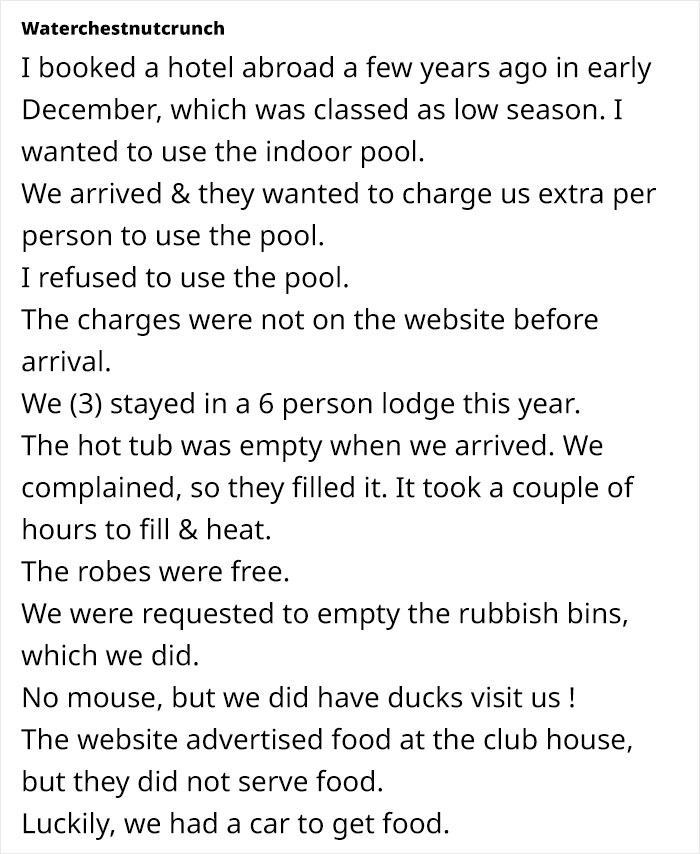 Woman Books 6-Person Lodge Only For Herself, Gets A Request From Owners To Switch To Smaller One Woman Books 6-Person Lodge Only For Herself, Gets A Request From Owners To Switch To Smaller One