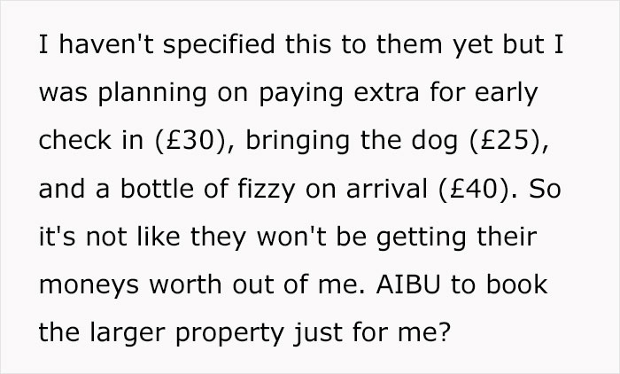Woman Books 6-Person Lodge Only For Herself, Gets A Request From Owners To Switch To Smaller One Woman Books 6-Person Lodge Only For Herself, Gets A Request From Owners To Switch To Smaller One