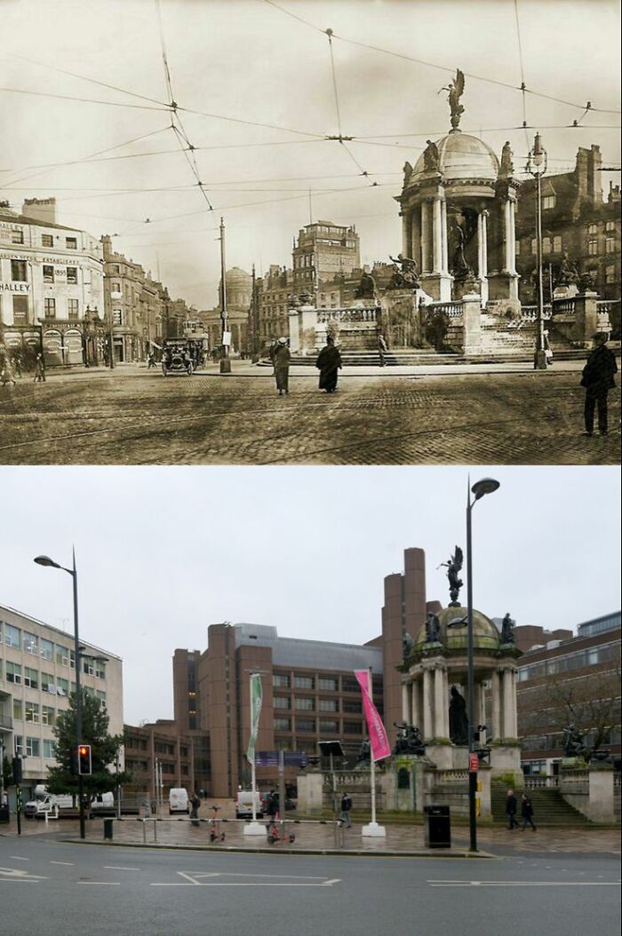 Derby Square And South Castle Street, 1915 And 2021