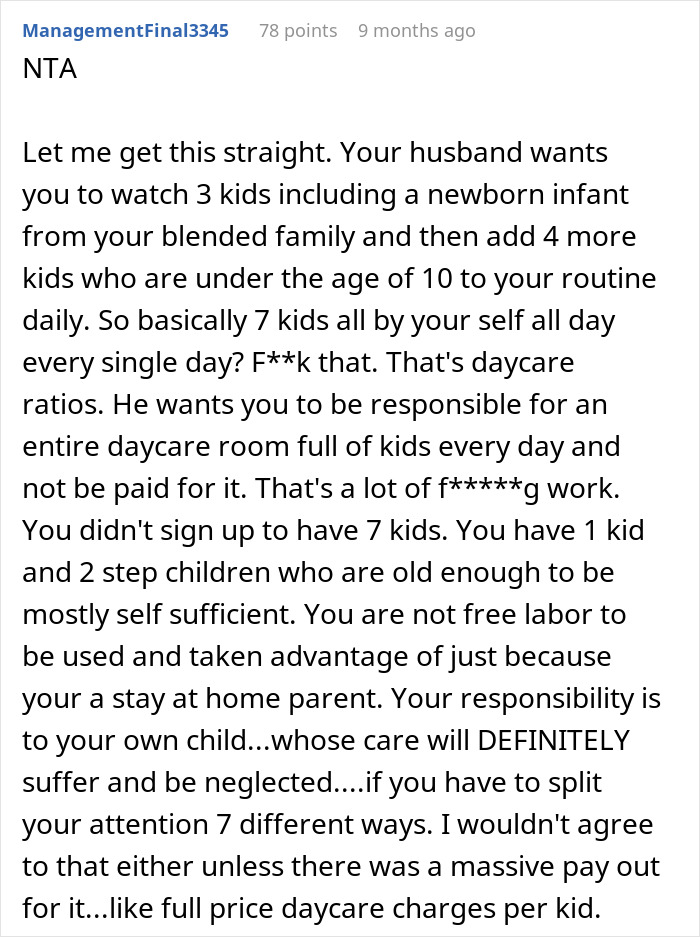 Husband Confused Why His Wife Refuses To Babysit His Ex-Wife&rsquo;s 9 Children