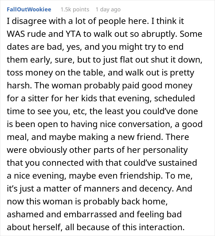 &ldquo;She Seemed Embarrassed&rdquo;: Man Walks Out From A Date, Asks If He Was A Jerk