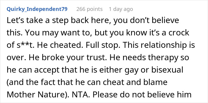 Guy Cheats On His GF With A Man, Saying It&rsquo;s Due To Altitude, Is Flabbergasted When She Dumps Him