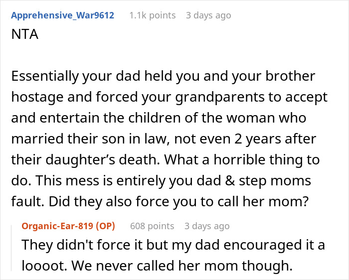 “AITA For Blaming Dad And Stepmom For Stepsiblings Thinking They Would Get Grandkid Inheritance?” “AITA For Blaming Dad And Stepmom For Stepsiblings Thinking They Would Get Grandkid Inheritance?”