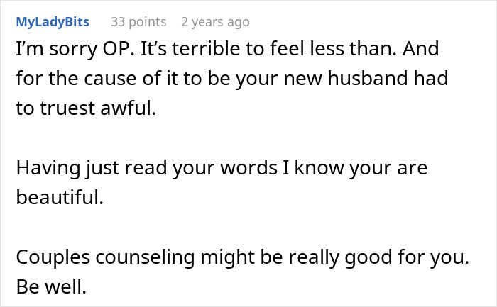 Newlywed Learns Husband Doesn’t Find Her Attractive After Eavesdropping On His Conversation Newlywed Learns Husband Doesn’t Find Her Attractive After Eavesdropping On His Conversation