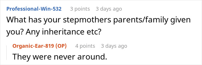 “AITA For Blaming Dad And Stepmom For Stepsiblings Thinking They Would Get Grandkid Inheritance?” “AITA For Blaming Dad And Stepmom For Stepsiblings Thinking They Would Get Grandkid Inheritance?”