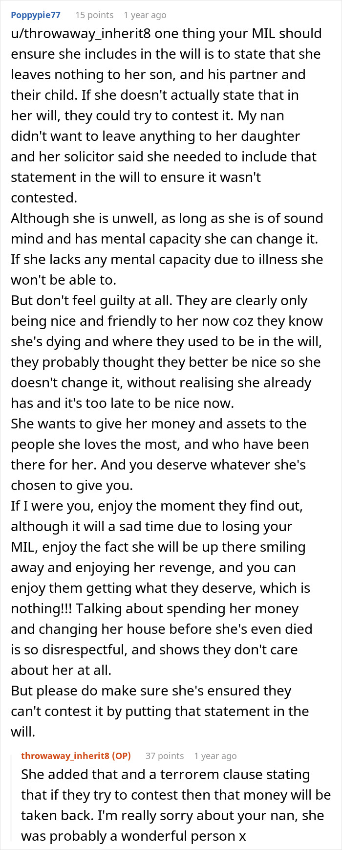 "Too Bad For Her": Ex-Husband And Mistress Think They're Getting MIL's Money, Are Very Wrong "Too Bad For Her": Ex-Husband And Mistress Think They're Getting MIL's Money, Are Very Wrong
