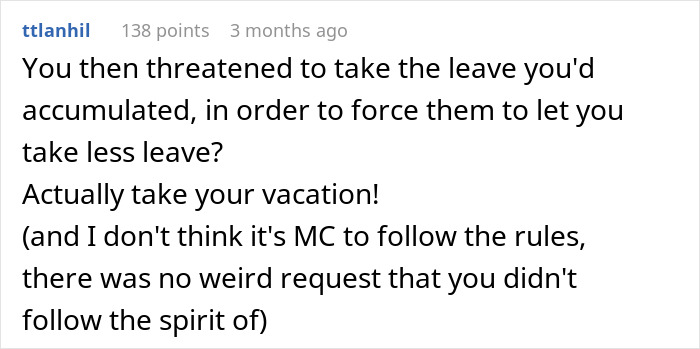 "Can&rsquo;t Carry Over 1 PTO Day? See You In February": Person Maliciously Complies