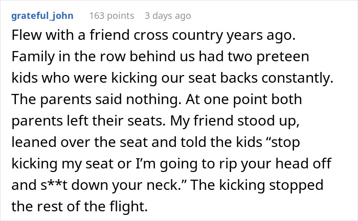 Passenger Endures Nightmare Flight, Gives Entitled Family A Taste Of Their Own Medicine Passenger Endures Nightmare Flight, Gives Entitled Family A Taste Of Their Own Medicine