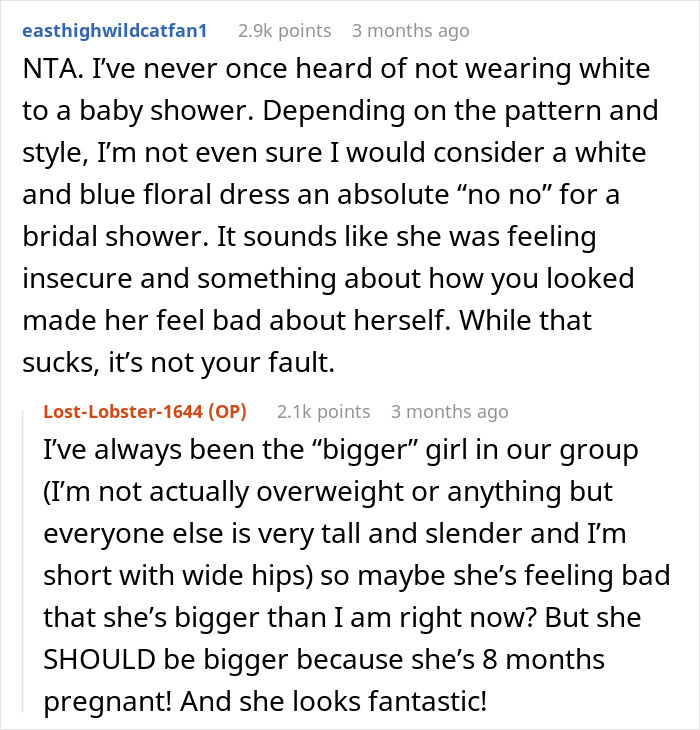 Woman Confused About Why The Dress She Wore To A Friend’s Baby Shower Was Inappropriate Woman Confused About Why The Dress She Wore To A Friend’s Baby Shower Was Inappropriate