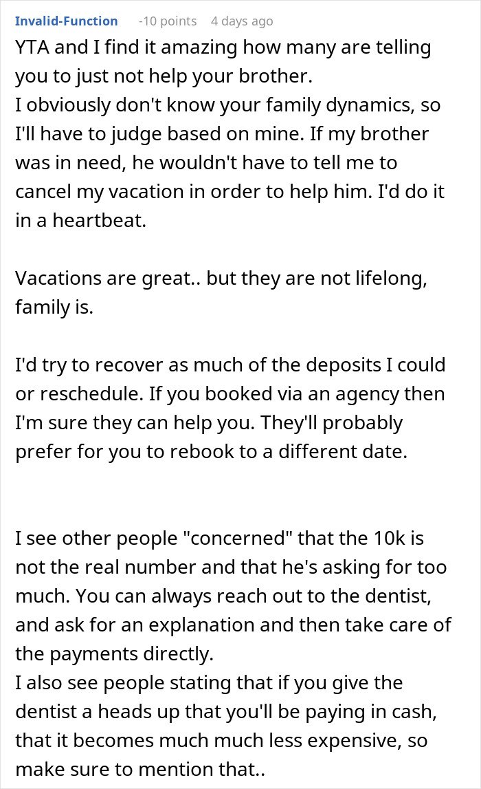 Man Demands Sister Cancel Her Trip To Pay $10k For His Surgery, Internet Gets Suspicious