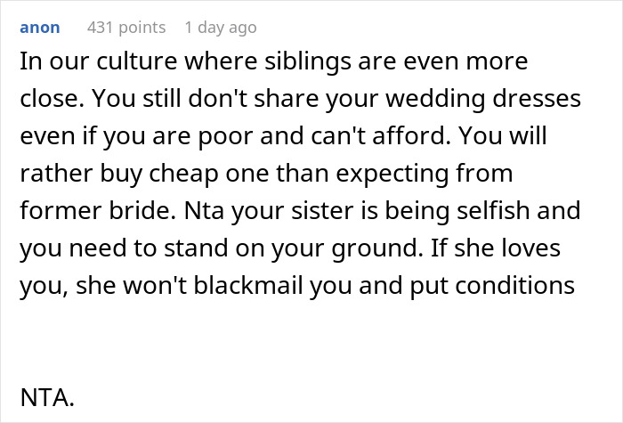 Woman Wants To Ruin Sister&rsquo;s Dress For Her Wedding, Gets Upset When She&rsquo;s Told &lsquo;No&rsquo;