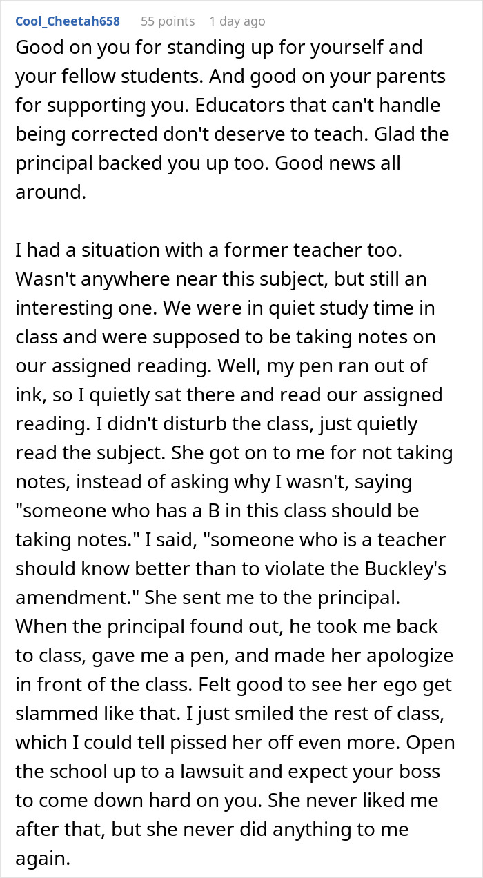 An 8th Grader Outsmarts Teacher, She Can&rsquo;t Accept She&rsquo;s Wrong Until Forced To Apologize