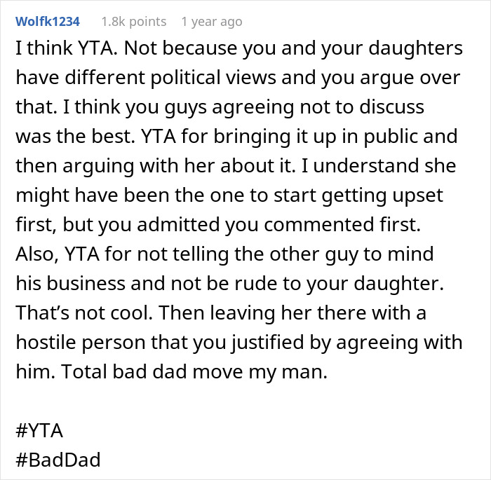 Dad Can&rsquo;t Believe His Daughter Is Cutting Him Out Due To Political Views, Rants About It Online