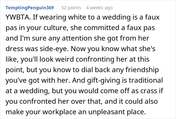 “Consider Her A Friend”: Bride Taken Aback By Coworker At Her Wedding, Wants To Confront Her “Consider Her A Friend”: Bride Taken Aback By Coworker At Her Wedding, Wants To Confront Her