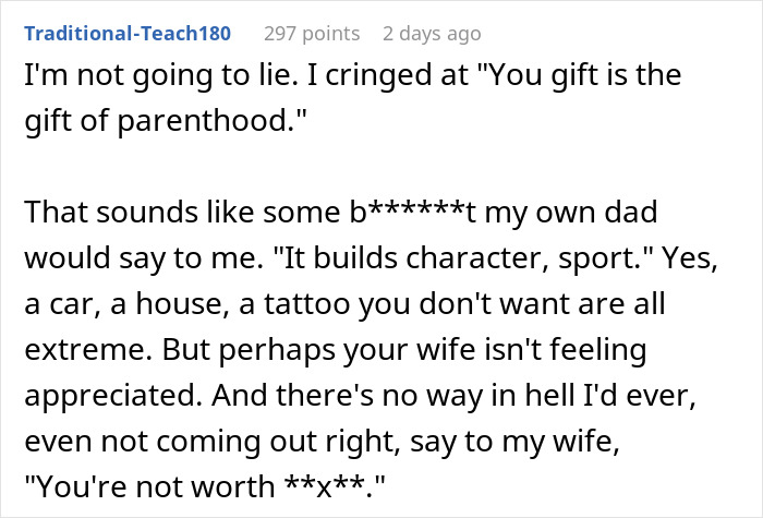 Husband Gets The Ick From Wife's "Push Present" Demands, Tells Her She's Not Worth It Husband Gets The Ick From Wife's "Push Present" Demands, Tells Her She's Not Worth It