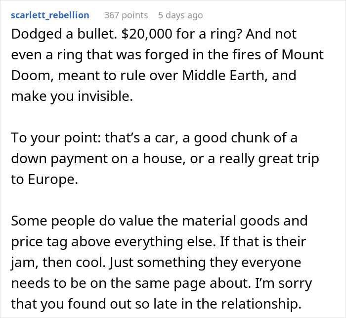 Man Realizes His Values Don&rsquo;t Match His Fianc&eacute;e&rsquo;s After Proposing, Ends Everything