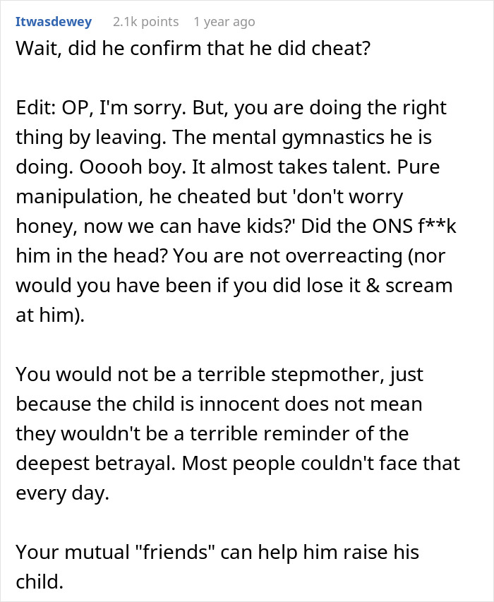 Man Confesses To Having Affair Baby, Asks GF To Help Raise It, She Leaves And Doesn&rsquo;t Look Back