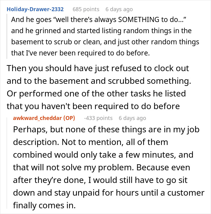 &ldquo;Boss Tells Me I Need To Clock Out When Restaurant Is Slow&rdquo;