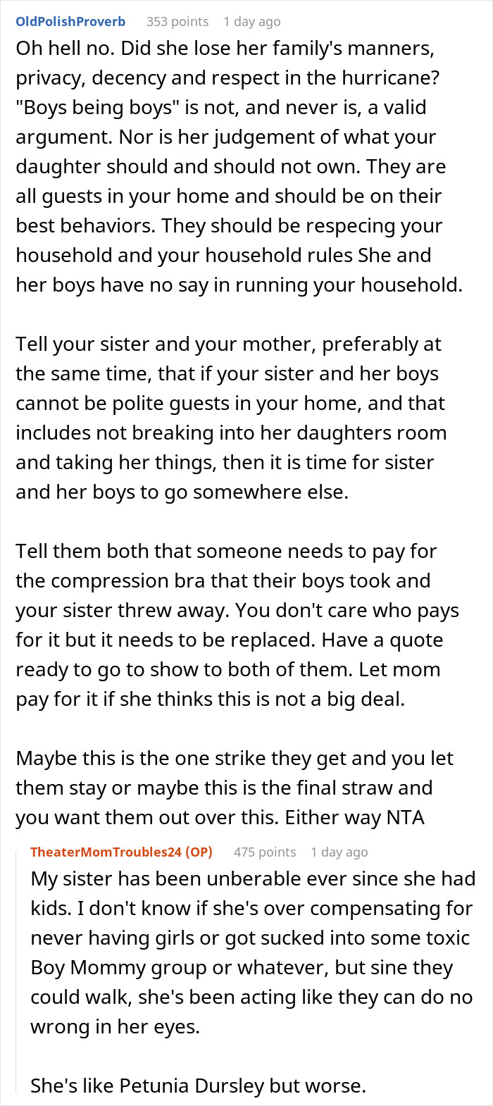 Lady Livid Over Sis Tossing Daughter's Expensive Bra And Refusing To Pay Her Back, Kicks Her Out