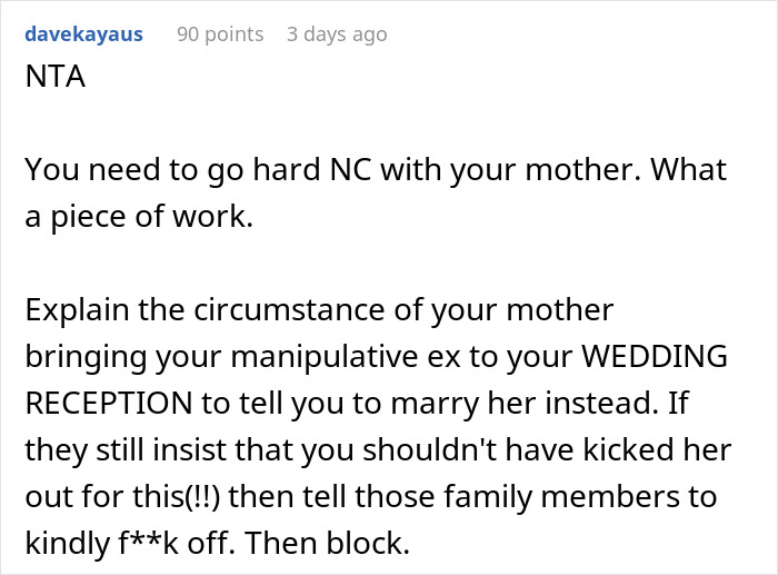 Mom&rsquo;s Last Attempt At Breaking Up Newlyweds Ends In Her Getting Kicked Out Of The Wedding