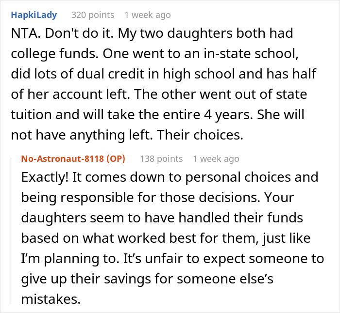 “It’s Just Sitting There”: Family Demands Woman Give Her College Savings To Dropout Cousin “It’s Just Sitting There”: Family Demands Woman Give Her College Savings To Dropout Cousin