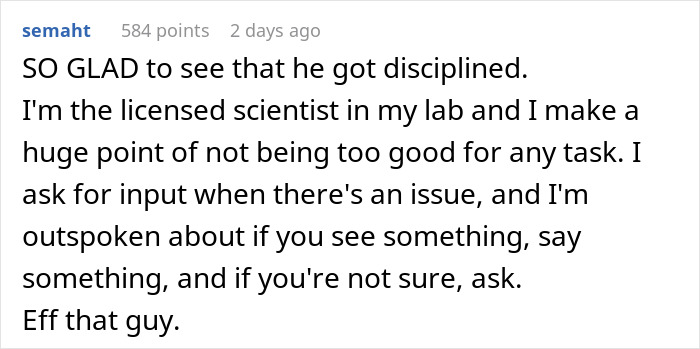 Arrogant Scientist Dismisses Lab Technician&rsquo;s Warnings, Makes A Fool Of Himself