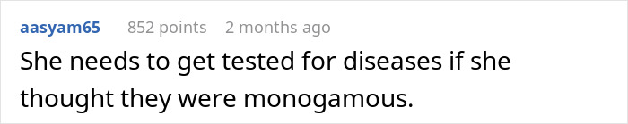 Comment discussing someone unintentionally sleeping with a friend's fiancé before a wedding. Comment discussing someone unintentionally sleeping with a friend's fiancé before a wedding.