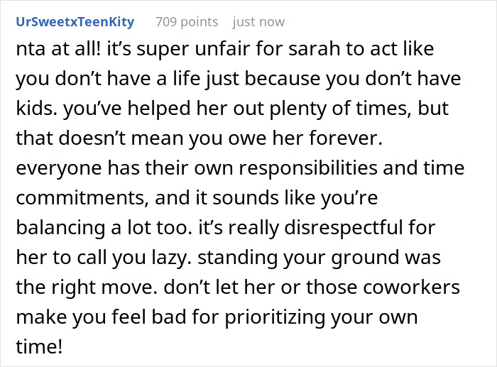 Mom Expects A Childfree Coworker To Cover For Her Whenever She Wants, Can’t Handle A “No” Mom Expects A Childfree Coworker To Cover For Her Whenever She Wants, Can’t Handle A “No”