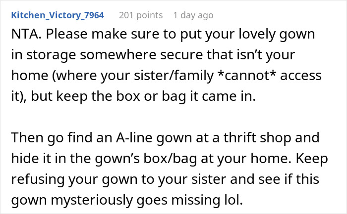 Woman Wants To Ruin Sister&rsquo;s Dress For Her Wedding, Gets Upset When She&rsquo;s Told &lsquo;No&rsquo;