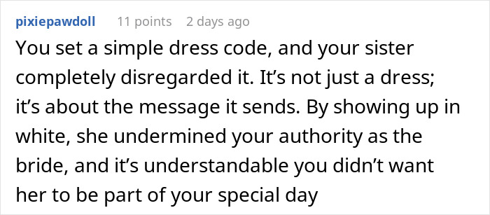 “To Test Me In The Worst Way Possible”: Bride Kicks Sister Out Of Her Wedding Over Her Dress “To Test Me In The Worst Way Possible”: Bride Kicks Sister Out Of Her Wedding Over Her Dress