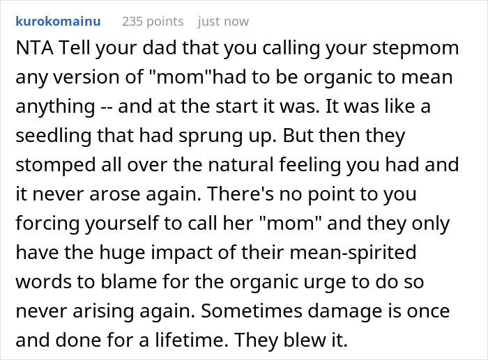 Dad, Stepmom Mock Teen&rsquo;s Bio Mom, Kid Overhears Them, Quits Calling Stepmom &ldquo;Mom&rdquo; For Good