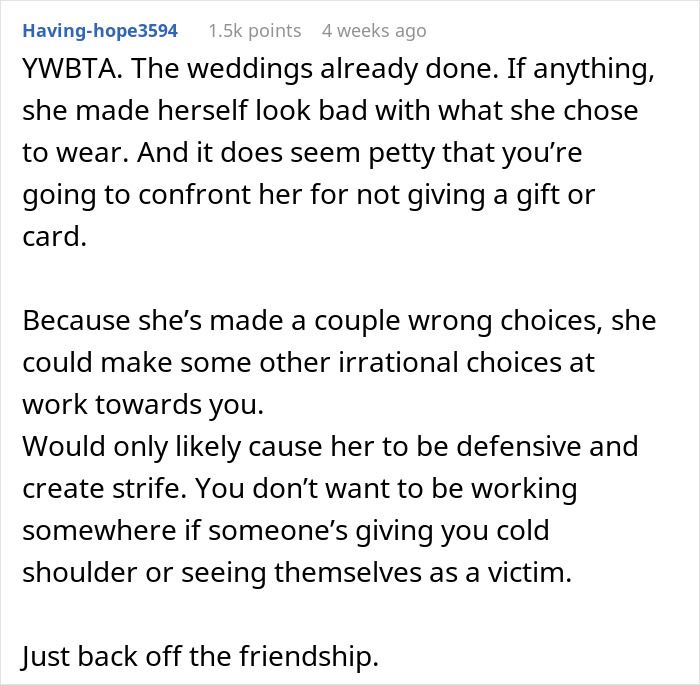 “Consider Her A Friend”: Bride Taken Aback By Coworker At Her Wedding, Wants To Confront Her “Consider Her A Friend”: Bride Taken Aback By Coworker At Her Wedding, Wants To Confront Her