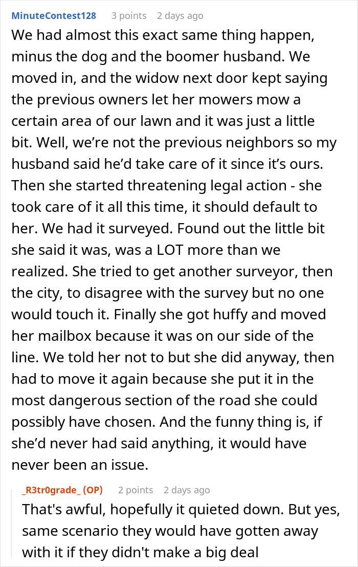&ldquo;Boomer Neighbors Think That Because Our House Was Vacant For A While, Our Yard Becomes Theirs&rdquo;