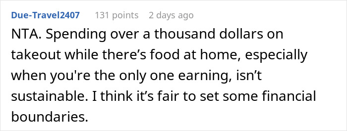 Wife Accuses Husband Of &lsquo;Starving Her&rsquo; After He Cancels Credit Card Due To $1,176 Takeout Bill