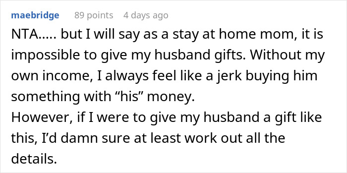 Wife Gives A Grand "Gift" That Backfires, Acts Shocked When Husband Is Disappointed Wife Gives A Grand "Gift" That Backfires, Acts Shocked When Husband Is Disappointed