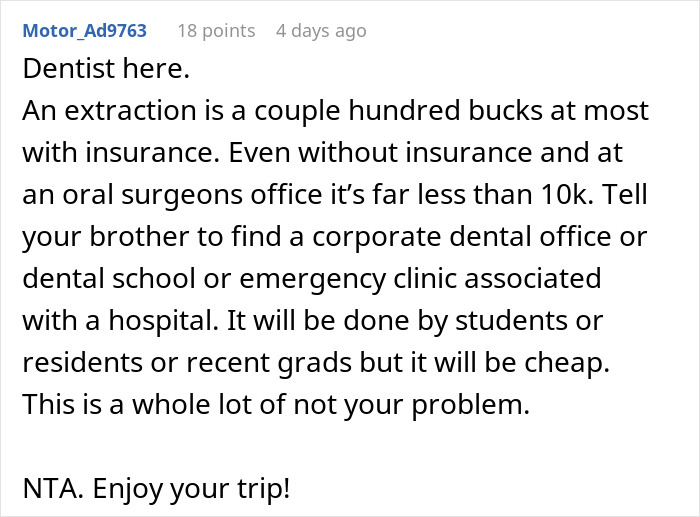 Man Demands Sister Cancel Her Trip To Pay $10k For His Surgery, Internet Gets Suspicious