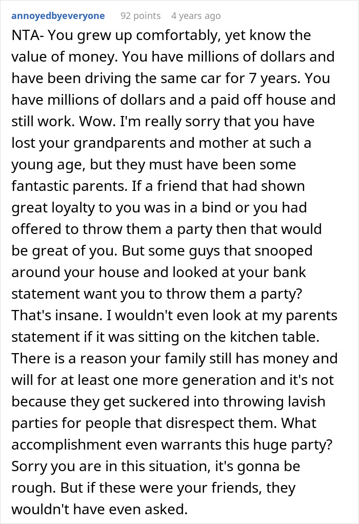 Drama Ensues When Friends Find Woman&rsquo;s Bank Statements That Reveal She&rsquo;s A Millionaire