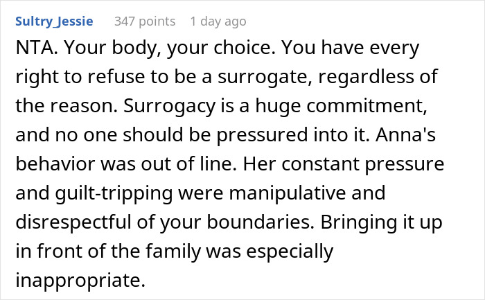 Woman Wants To Avoid Surrogacy, Tells Sister She’s Infertile, Sister Explodes When Truth Comes Out Woman Wants To Avoid Surrogacy, Tells Sister She’s Infertile, Sister Explodes When Truth Comes Out