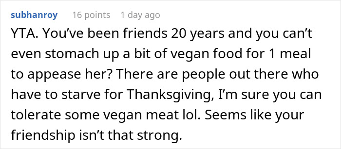 Vegan Host Pushes Her Thanksgiving Menu, Friends Serve Her An RSVP Nightmare In Return