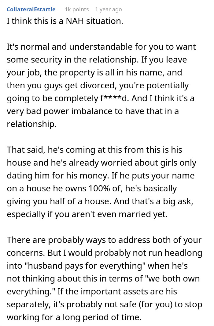Woman Doesn&rsquo;t Understand Why Fianc&eacute; Won&rsquo;t Put Her On House Deed, Gets A Reality Check Online