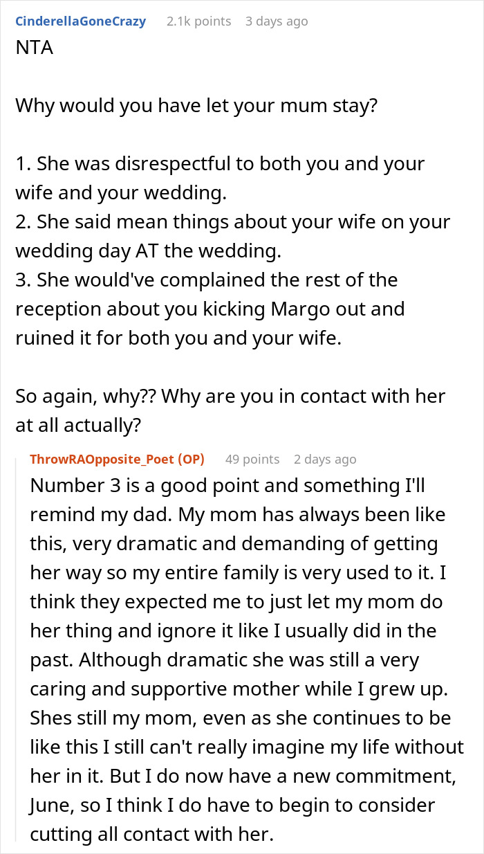 Mom&rsquo;s Last Attempt At Breaking Up Newlyweds Ends In Her Getting Kicked Out Of The Wedding