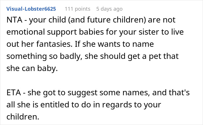 Woman Wants To Name Brother&rsquo;s Baby, Cries After Getting A Reality Check