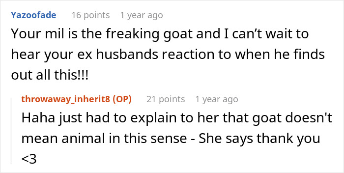 "Too Bad For Her": Ex-Husband And Mistress Think They're Getting MIL's Money, Are Very Wrong "Too Bad For Her": Ex-Husband And Mistress Think They're Getting MIL's Money, Are Very Wrong