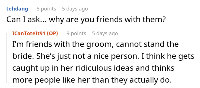 &ldquo;Hell No&rdquo;: Woman Shames Friend&rsquo;s Ridiculous Wedding Expectations That Made Her Opt Out