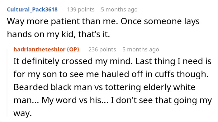 Reddit comments discussing an incident where an older man pushed a child showing a snail. Father shares his thoughts. Reddit comments discussing an incident where an older man pushed a child showing a snail. Father shares his thoughts.
